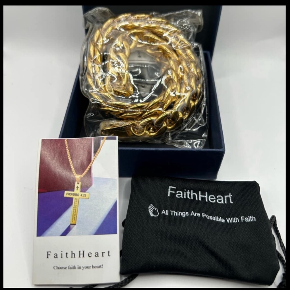 Chunky Cuban Link Curb Chain Necklace for Men 18K Gold Plated, 30”!